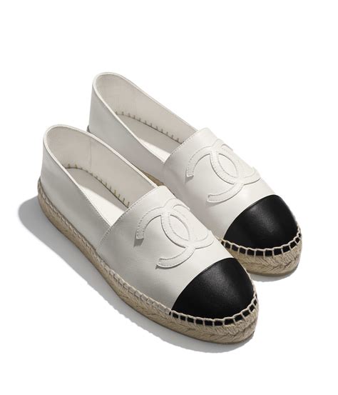 chanel espadrilles black and white canvas|authentic Chanel espadrilles.